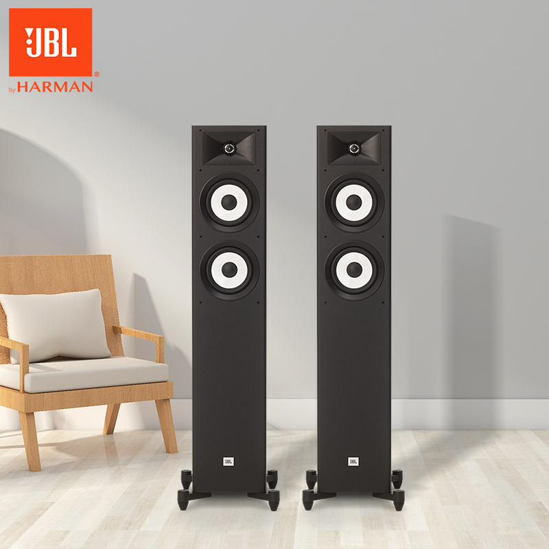 JBL STAGE 180音响 音箱 家庭影院主音箱 电视音响 组合音响 客厅影院落地音响 i黑色(一对)