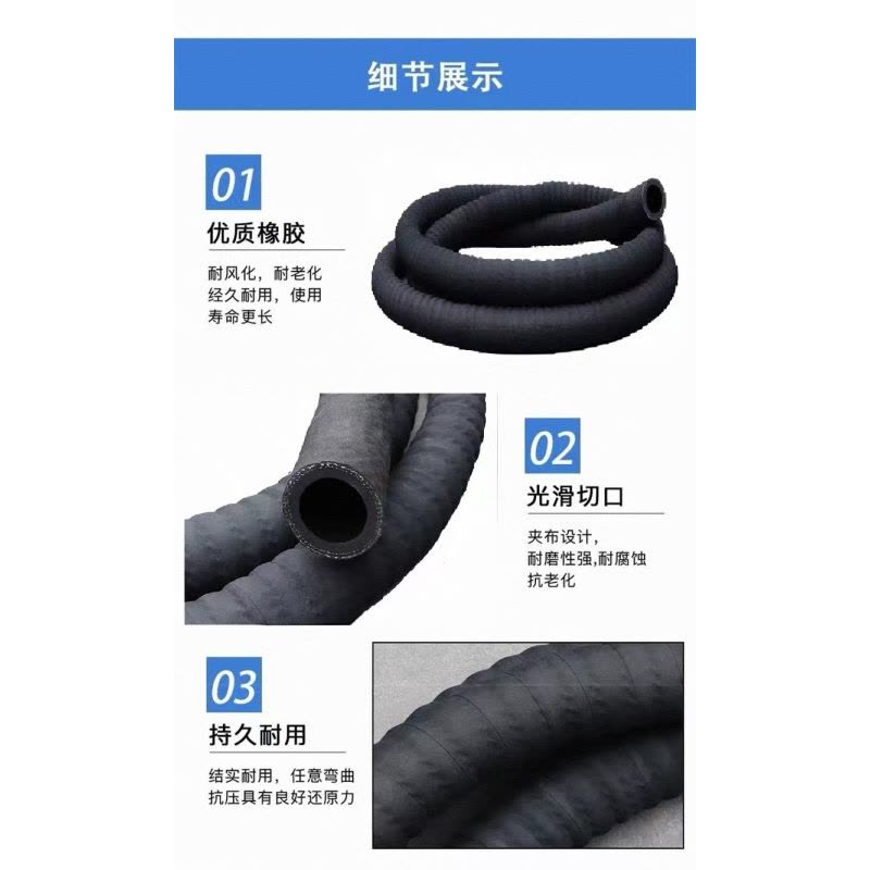 盛京联硕 橡胶钢丝缠绕管打灰吸沙管 内径250mm[10寸]4米根图片