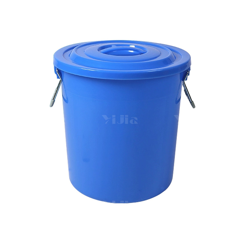 翌嘉YJ4122051 商用家用加厚塑料圆桶 100升蓝色带盖