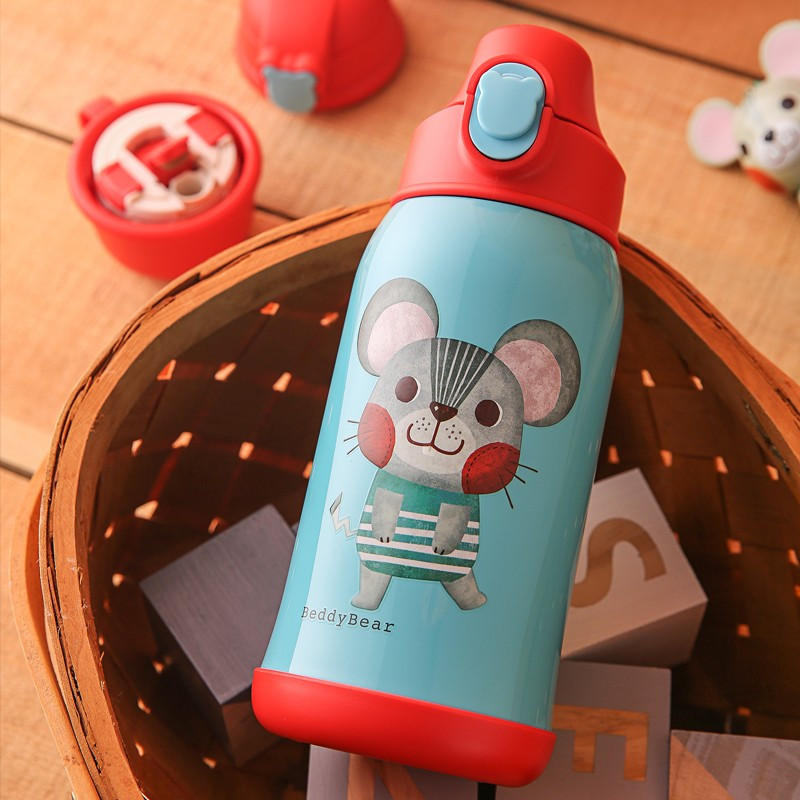 杯具熊(BEDDYBEAR) BJX-LH三盖生肖款儿童保温杯带吸管三盖水壶316不锈钢630ml