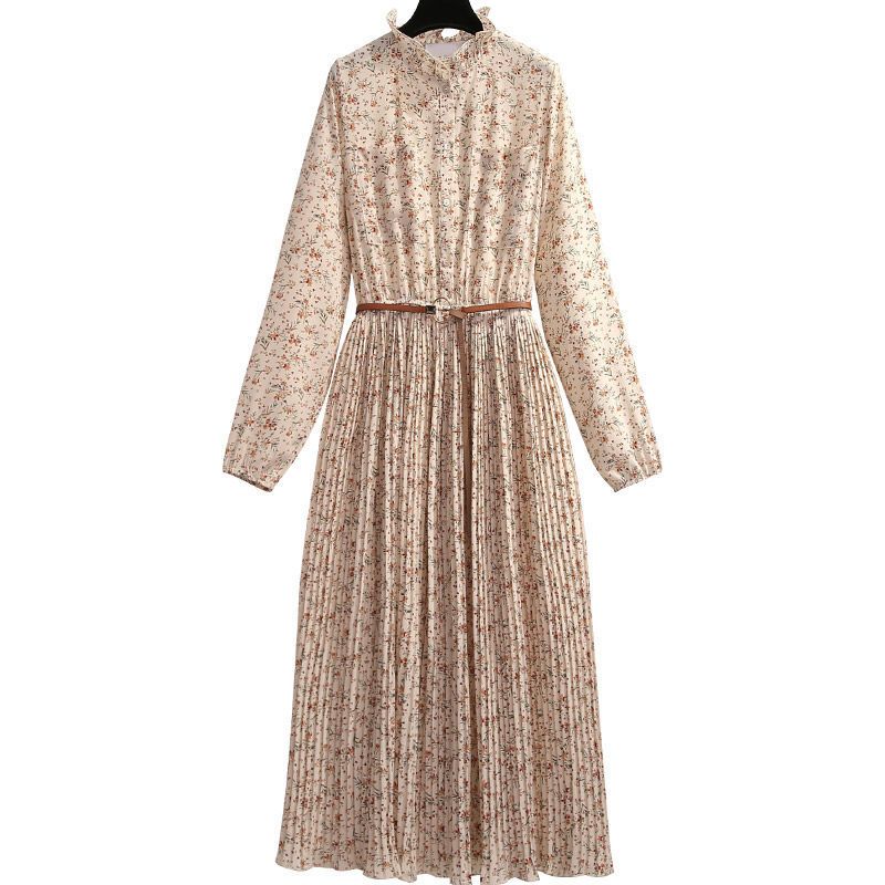 叶莎倩2021春装新款碎花雪纺连衣裙女法式长裙裙子仙女裙遮肚显瘦视频