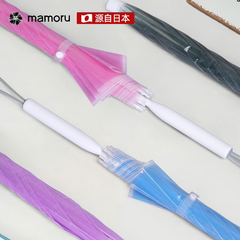 Mamoru条纹透明伞(颜色随机发货)大号长柄条纹透明伞 双人雨伞 拒水抗风高颜值防夹手拍照伞