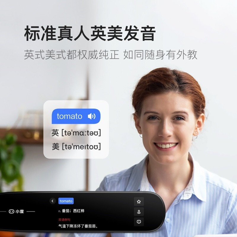 [超快超准]小度智能词典笔 英语学习离线点读翻译笔智能扫描笔 中餐厅同款 黑色