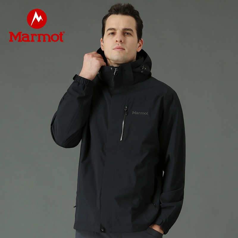 Marmot/土拨鼠 男士 户外运动防泼水压胶结构透气保暖冲锋衣