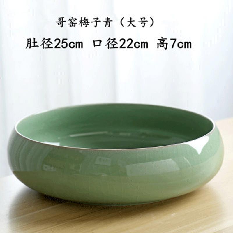简约家用茶洗大号笔洗陶瓷带盖家用洗茶杯盆茶具配件茶道零配小号水盂水洗茶具配件