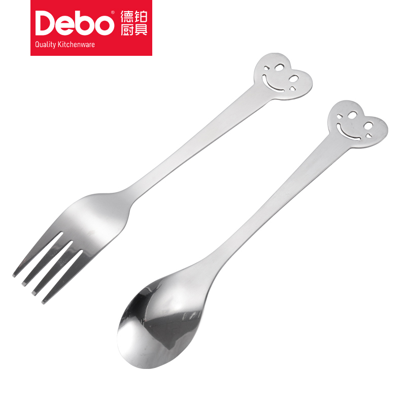 Debo德铂丹妮拉不锈钢饭叉勺两件套
