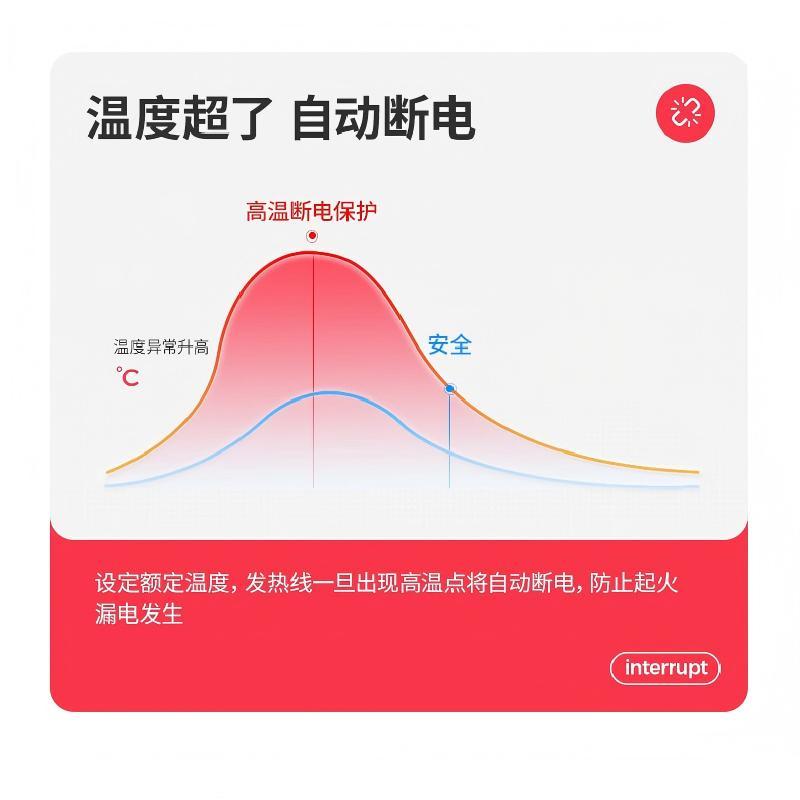 彩虹[高温断电]单人排潮无纺布小型电热毯电褥子1.5*0.7米宿舍适用高清大图