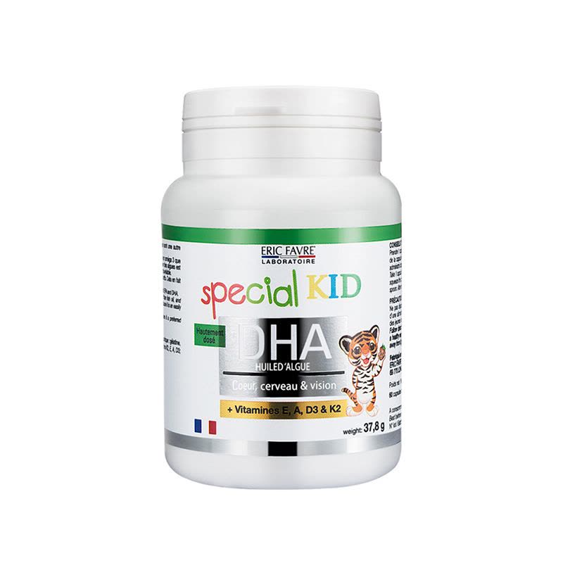 [DHA]3瓶装-[可溯源防伪]原装进口 法国艾瑞可ERIC FAVRE埃里克儿童DHA胶囊藻油60粒0岁以上图片