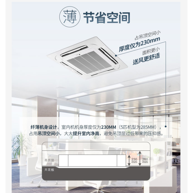 志高 5匹天花机冷暖RF120Q3W-ESR1Y-Q305(C3)