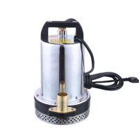 48V电瓶车直流潜水泵12V24V60V72V电动车抽水机高扬程抽水泵农用 一寸72V400W18米线不锈钢叶轮