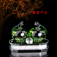 水晶苹果香水瓶座汽车摆件车载装饰水钻底创意礼品车内摆饰