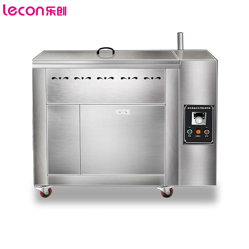 乐创 油水分离油炸锅商用单双缸不锈钢大容量电炸炉油条薯条炸鸡机 燃气50L(立式)