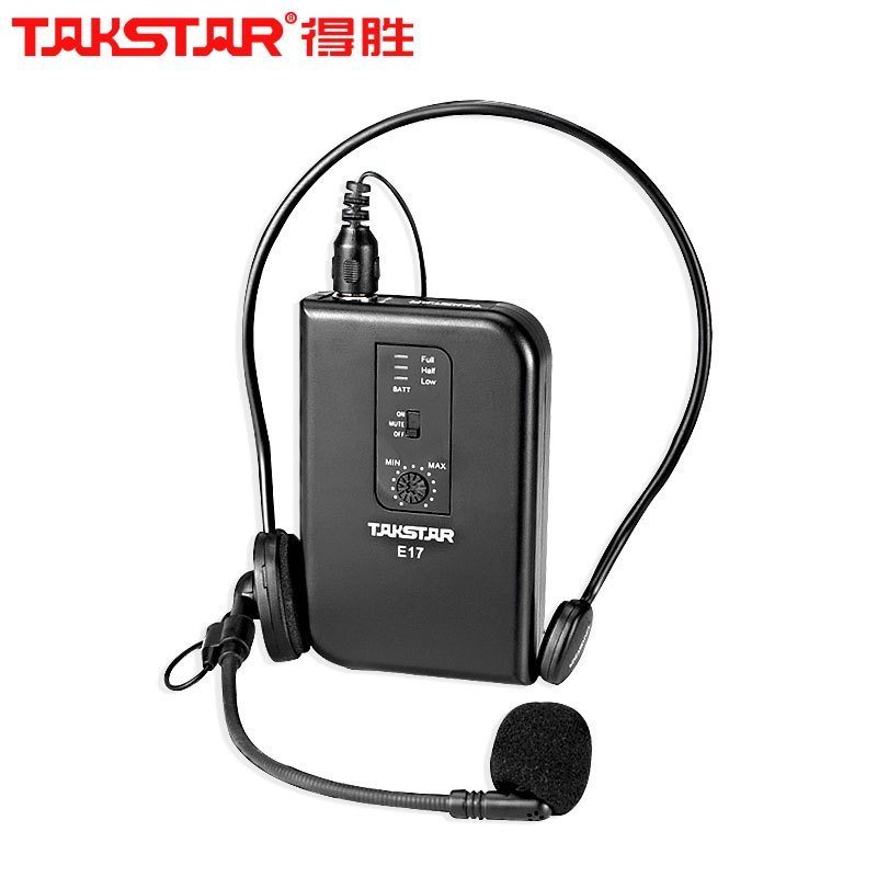 得胜E17 无线话筒扩音器 （手持+腰夹话筒 无电池插电使用）教学音箱广场舞大功率喇叭