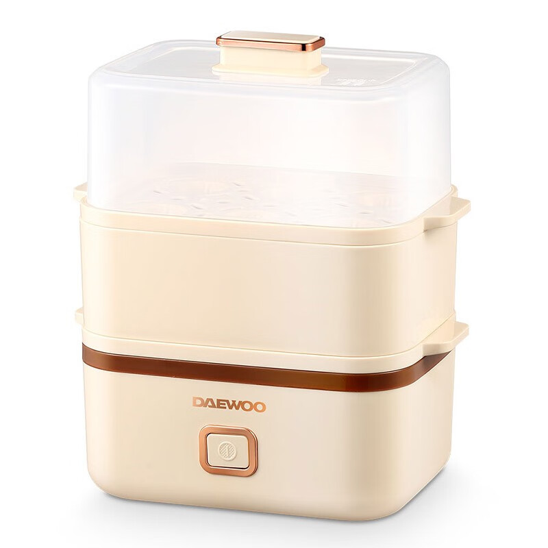 大宇(DAEWOO)家用煮蛋器小型多功能蒸蛋蒸包小蒸锅 双层 早餐机DYZD-150 (彩邮外)