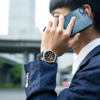 西铁城(CITIZEN)手表自动机械经典复古皮带玫瑰金表壳情侣男表NP1023-17L