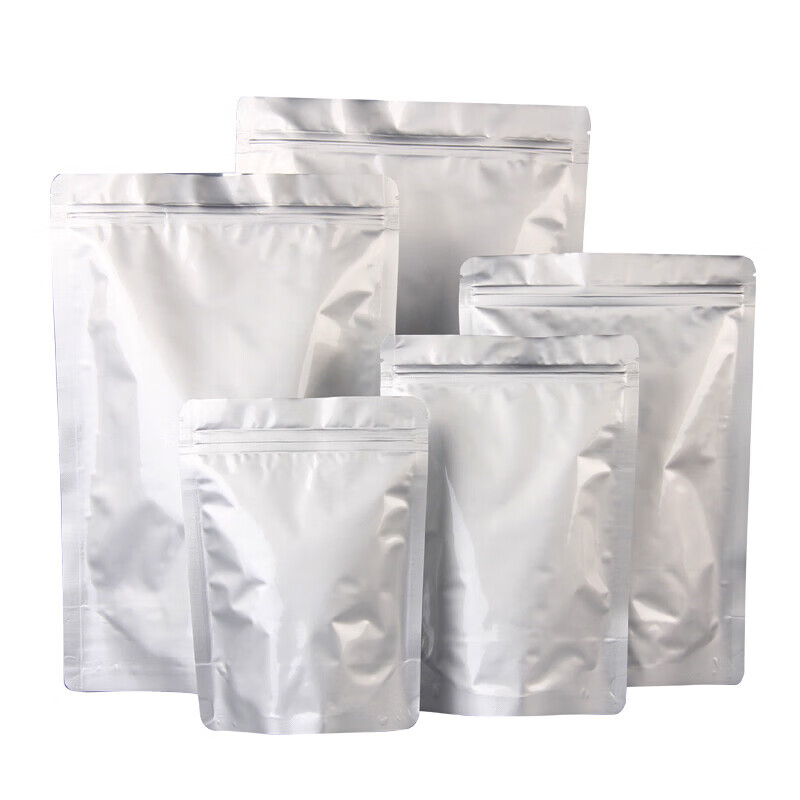 酷博睿 铝箔自立式自封袋 H-45 AL+PET+CPP 14*19+4 50个 1包高清大图