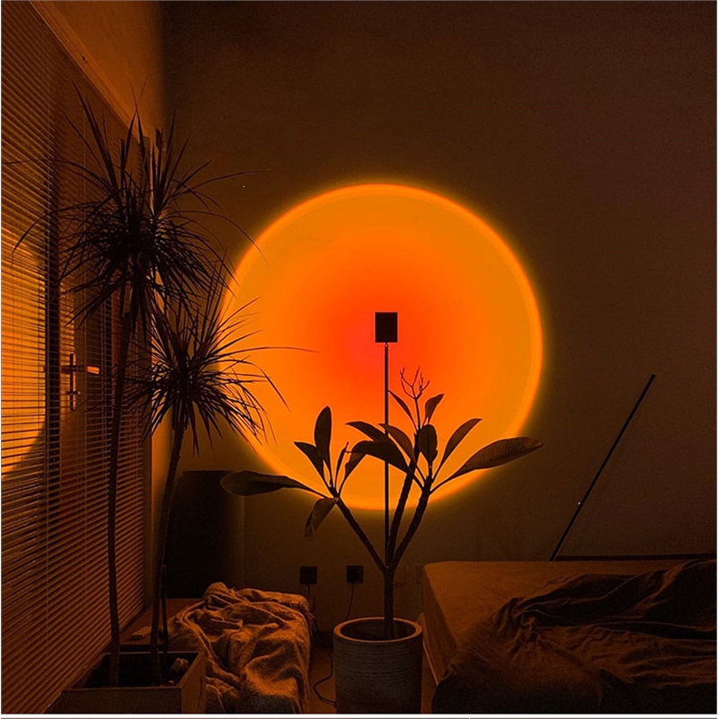 投影落地灯创意个性装饰拍照夕阳网红阿斯卡利氛围灯日不落灯