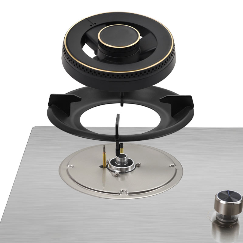 日率RILV双灶Q3燃气灶台嵌两用不锈钢面板高清大图