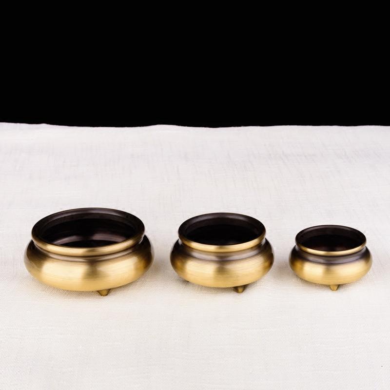 家柏饰(CORATED)香炉家用室内 铜香炉小香炉三足香炉厚唇宣德炉铜香炉高清大图