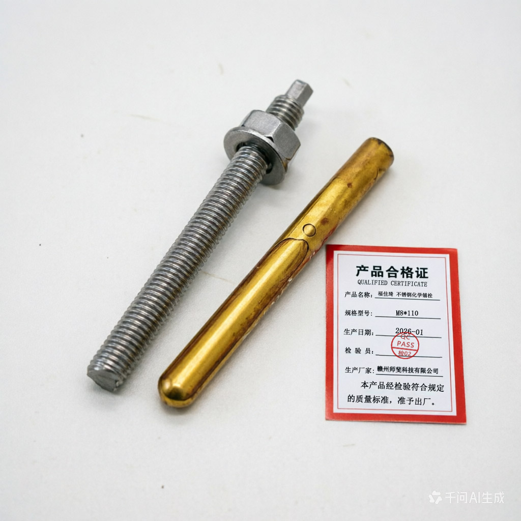 福佳琦 不锈钢化学锚栓 M8*110 套高清大图
