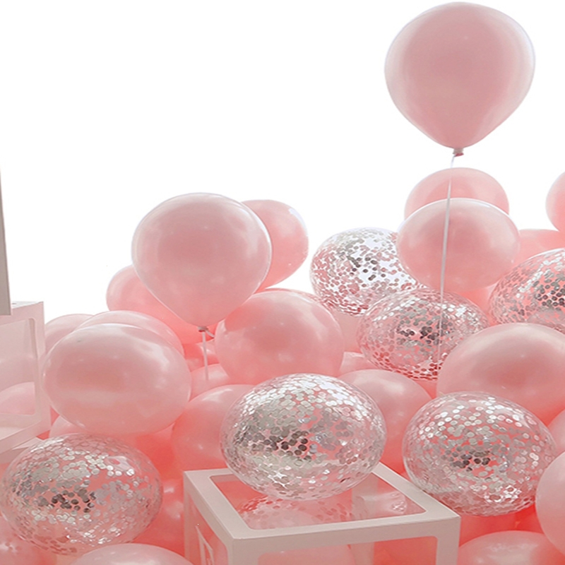 法耐(fanai)订婚宴粉色珠光气球求婚女孩儿童周岁生日装饰品场景布置