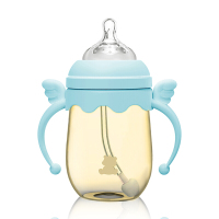 小白熊(Snow Bera)天使PPSU吸管奶瓶260ml(蓝) 09389