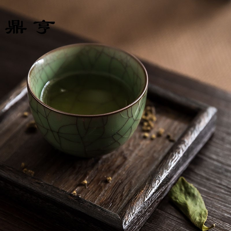 鼎亨 传世哥窑主人杯 金丝铁线纯手工功夫茶具茶盏仿宋品茗杯单杯