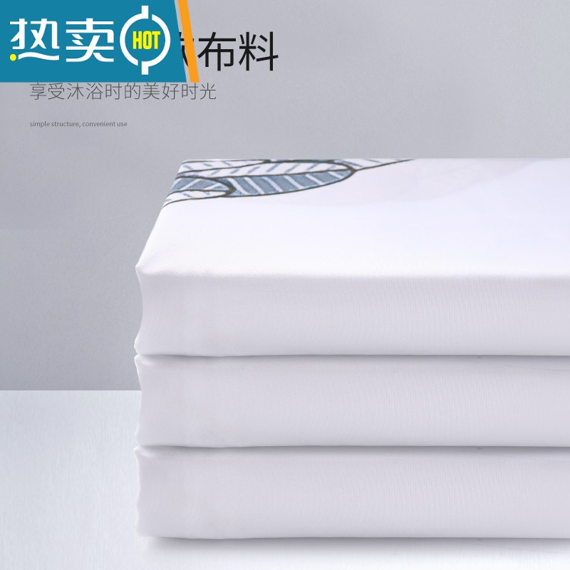 XIANCAI浴室浴帘防水布套装洗澡卫生间窗帘免打孔挂帘帘子门帘隔断N高清大图