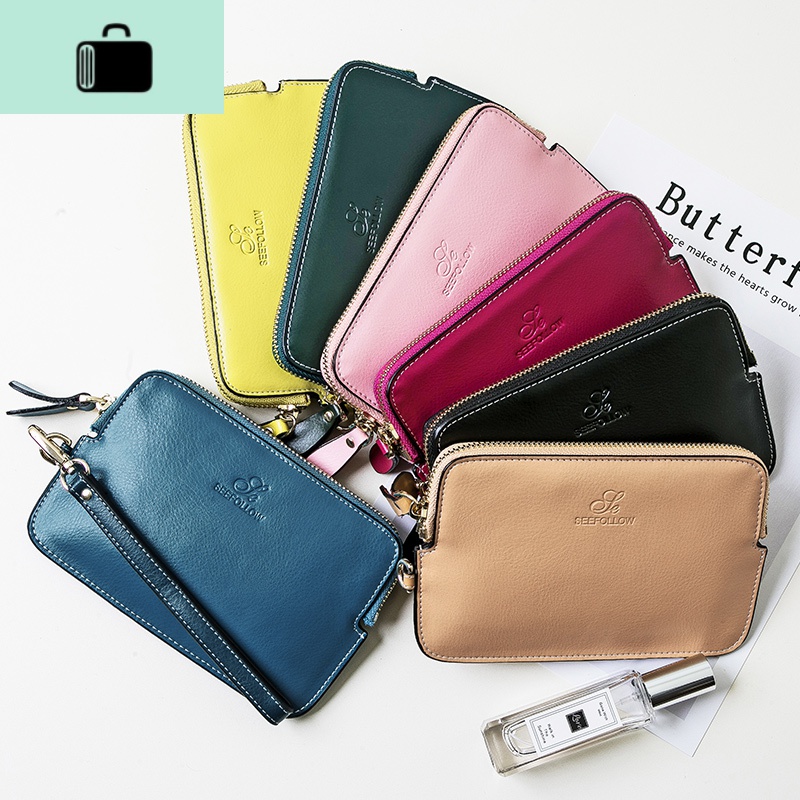 手拿包新款钱包女皮拉链零钱包牛皮硬币包简约多功能钱夹NEW LAKE高清大图