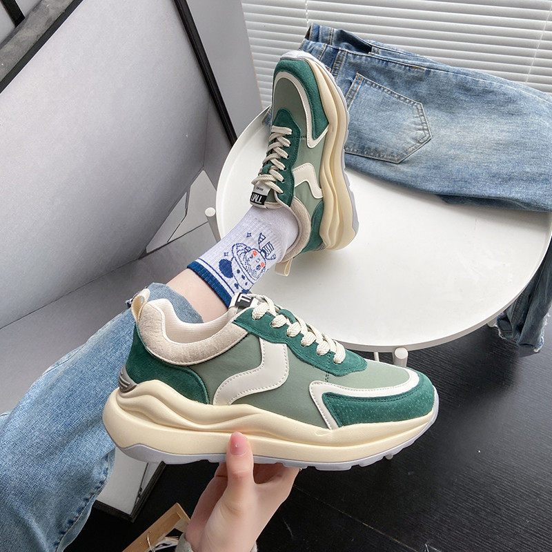 述雅火老爹鞋女ins潮2022新款春秋百搭厚底潮流运动休闲鞋
