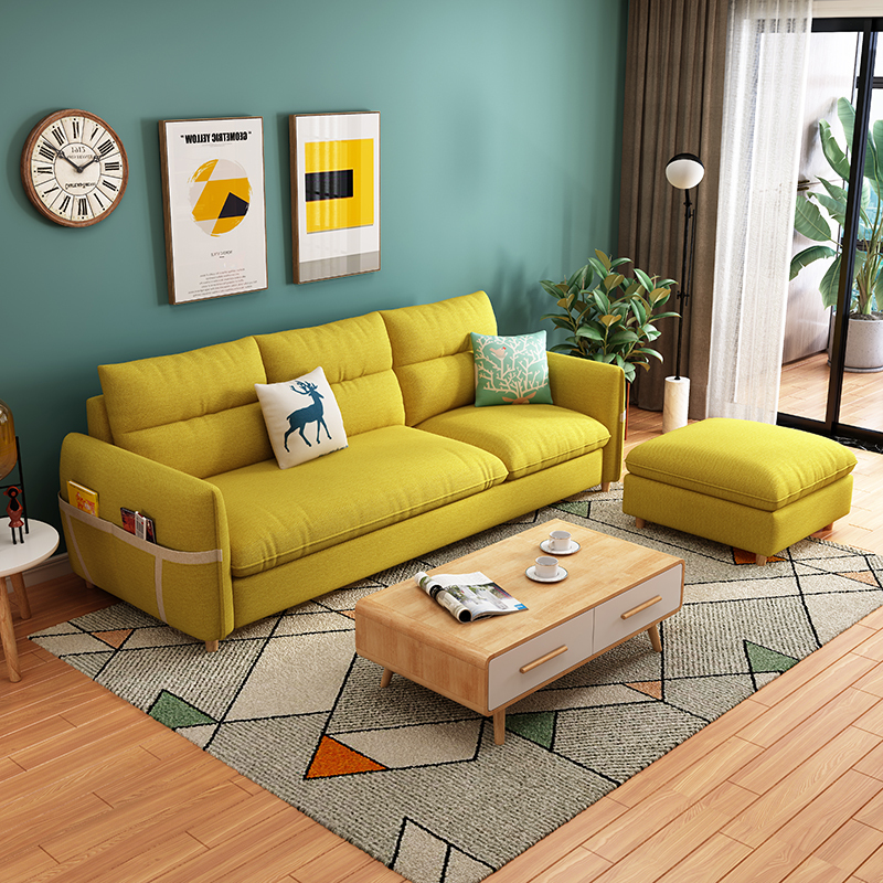 寻木匠北欧布艺沙发客厅小户型网红款简约现代组合套装欧式轻奢双人