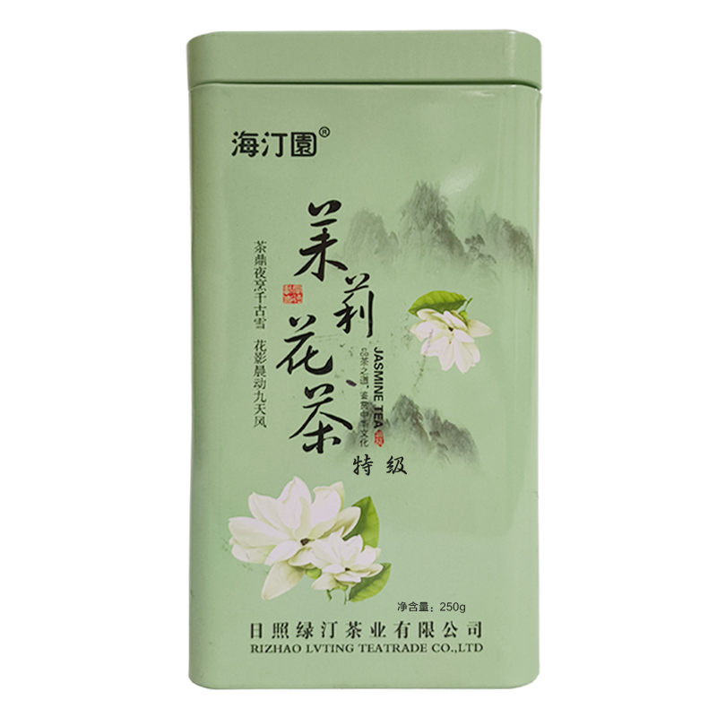 海汀园 特级茉莉花茶 250g 罐高清大图