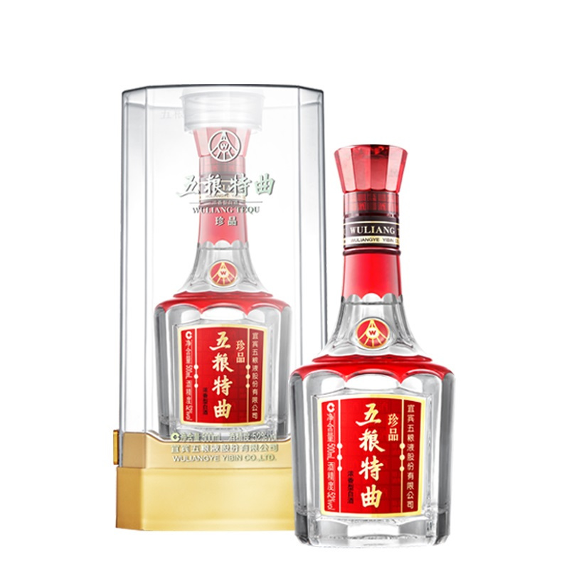 五粮液 总厂出品 五粮特曲 珍品 52度 浓香型白酒 500ml 单瓶装