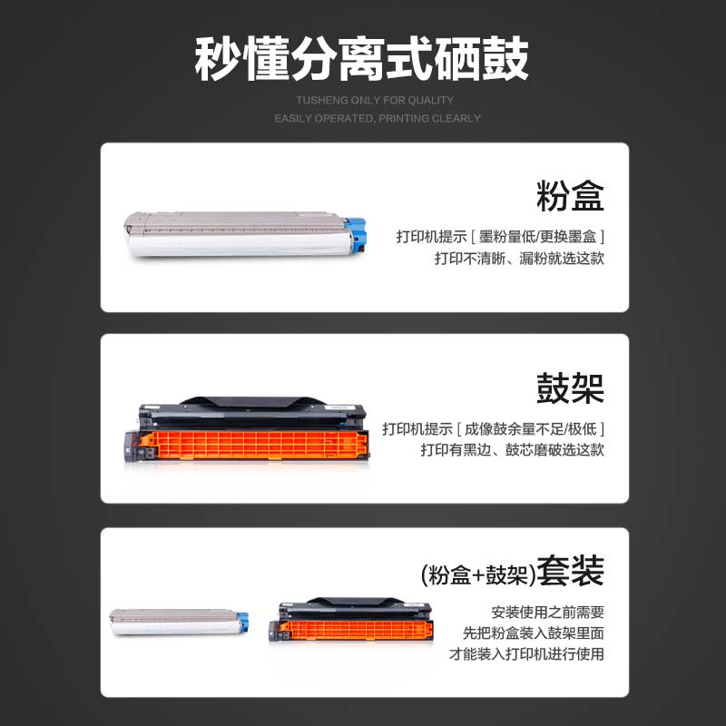 卉彩B820DN/B840DN硒鼓 适用OKI B820DN/B840DN打印机硒鼓 鼓架组件 成像鼓