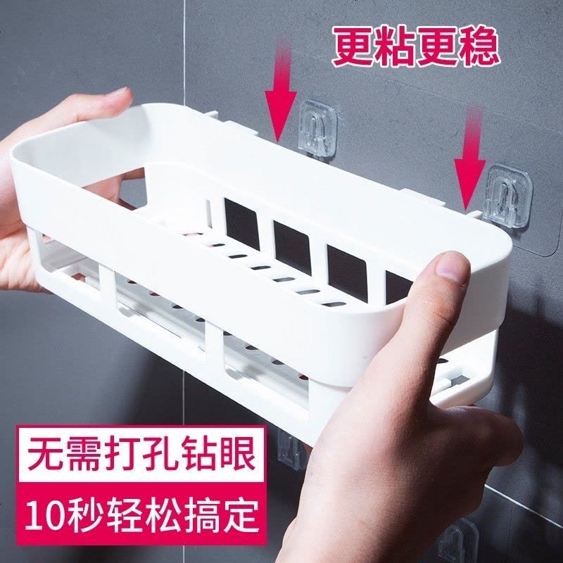 浴室拖鞋架墙壁挂式免打孔卫生间后置物架家用宿舍鞋子收纳神器 北欧卡其 长1个装图片