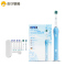 (Oral-B) 欧乐B电动牙刷p4000 天蓝+6件套洁牙礼包情侣礼物自动3D声波旋转软毛内含2刷头
