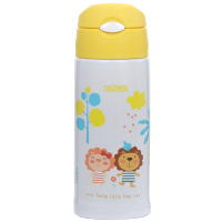 膳魔师(THERMOS)保温杯FFG-603WF-YL儿童吸管杯带杯套双盖大容量儿童水杯多功能保温壶 600ML