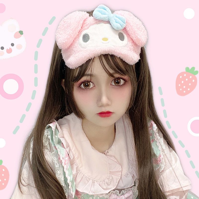 毛绒眼罩睡眠遮光旅行眼罩学生冰袋软妹少女心随机一款眼罩不带冰袋