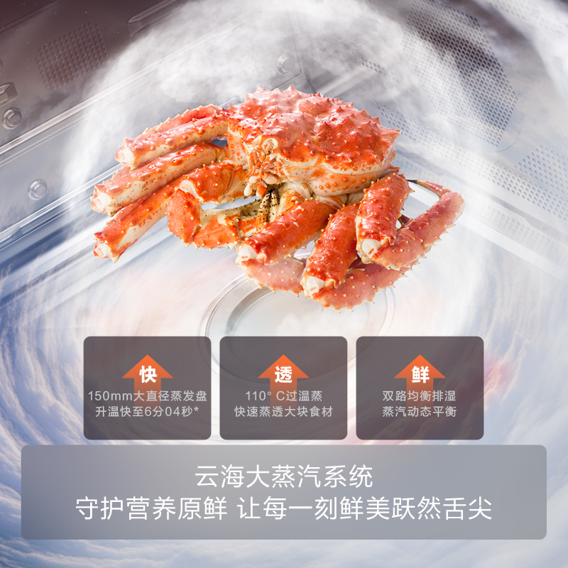 方太(FOTILE)嵌入式蒸烤箱一体机家用 微蒸烤炸四合一 悬浮星空屏 智能蒸箱烤箱空气炸锅微波炉03-G2高清大图