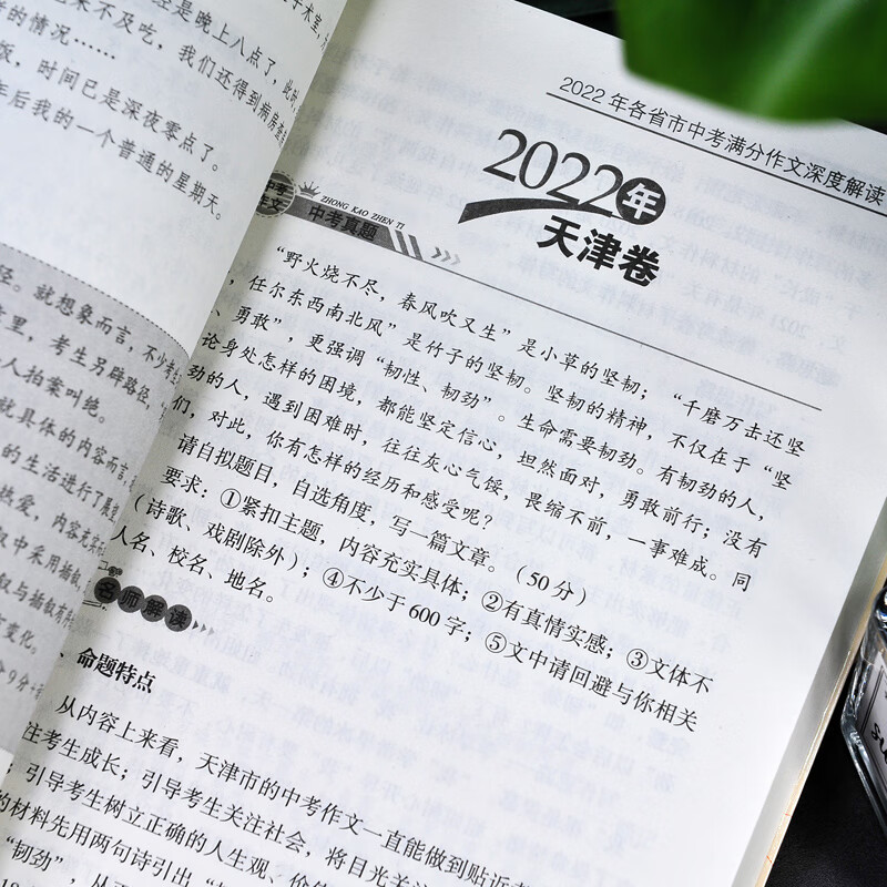 2023年备考新版正版中考满分作文全国通用初三七年级八九年级初中生中学生素材书大全五年语文高分范文精 [单本]202高清大图