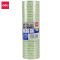 得力(deli)30014胶带透明易撕学生文具简约时尚透明小胶带12mm*20y*38um(12卷/筒) 2筒装 30014