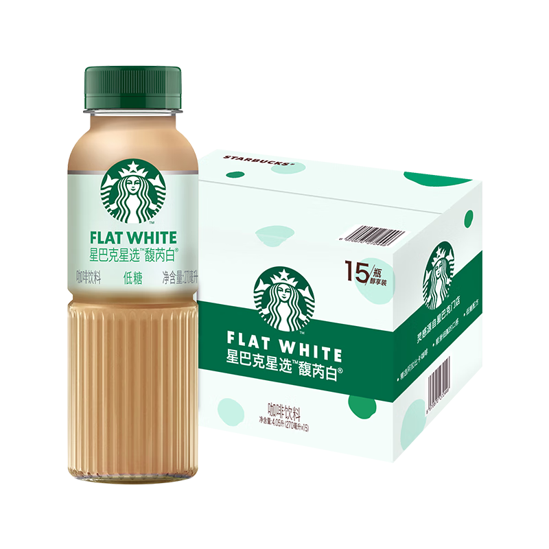 星巴克咖啡瓶装即饮咖啡 馥芮白 270ml*15瓶