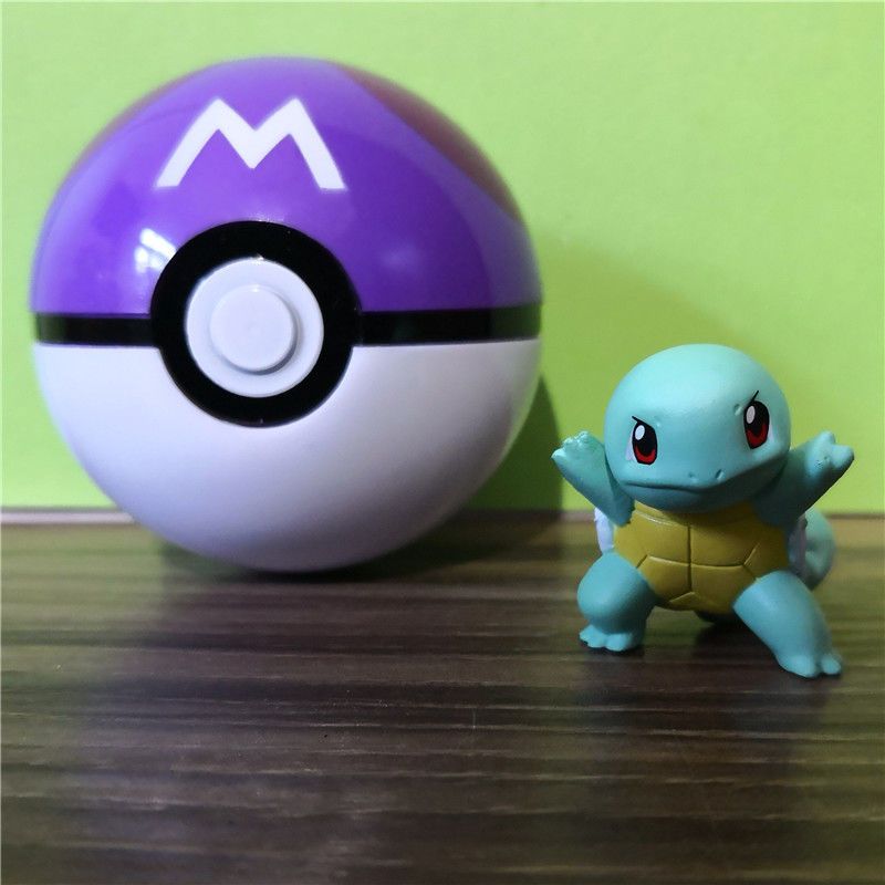 球精灵球月亮球大师球gs球皮卡丘公仔精灵儿童玩具大师球杰尼龟一个