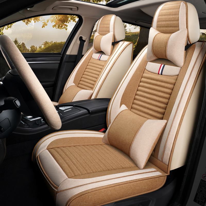 致驾奇瑞瑞虎5x汽车坐垫四季通用亚麻布座垫透气车垫子座椅套全包座套