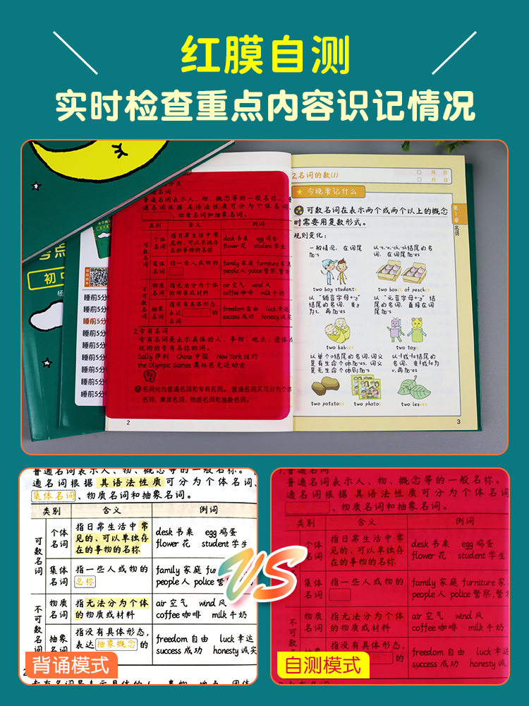 初中必背古诗文 初中通用 [正版]小四门必背知识点汇总 睡前五分钟考点暗记初中语文数学英语物理化学政治历史地理生物全套5高清大图