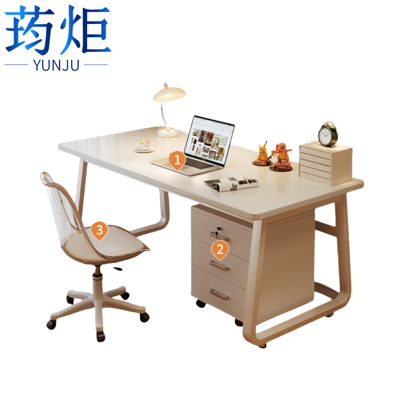 荺炬电脑桌+椅子+文件柜1.2米组高清大图