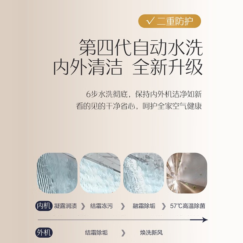 奥克斯空调 1.5匹 新3级能效 变频冷暖空调挂机 KFR-35GW/BpR3AQD600(B3)