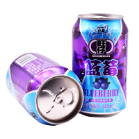 大白梨饮料旺仔碳酸饮料听装蓝莓味罐装320ml*24汽水旺仔饮料系列