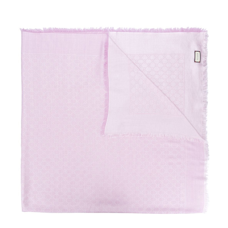 GUCCI 古驰 女士粉色方形围巾 406236-3G632-5900