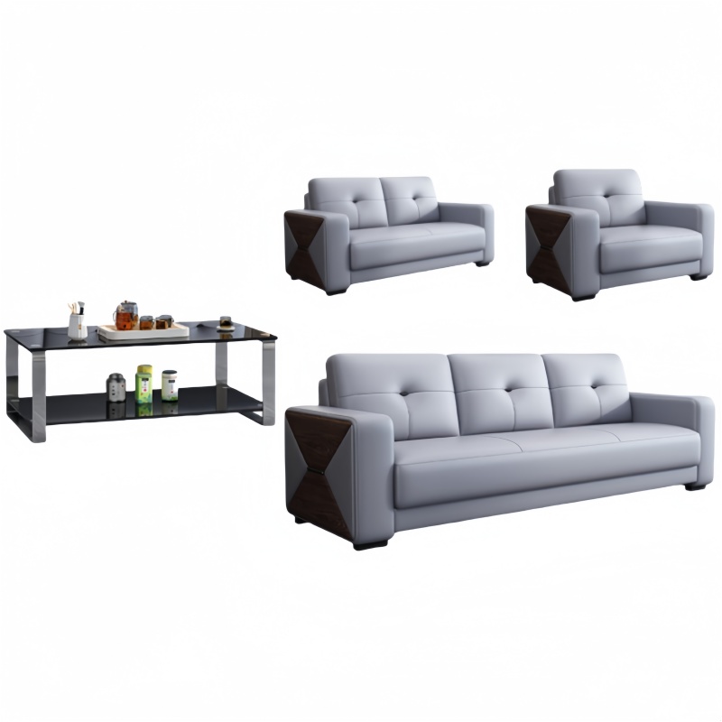 悦兴诚组合沙发200*85*92cm(1+2+3+长茶几)套高清大图